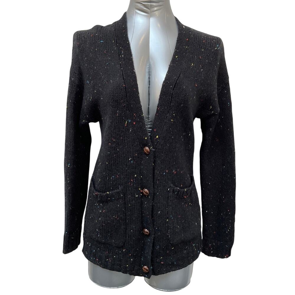Rails Runi Speckled Cardigan Size Small Black - image 1